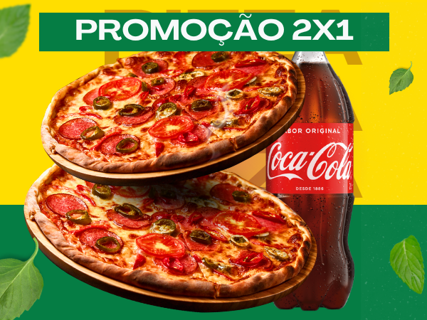 2 Pizza PP + 1 Refrigerante 2 Litros